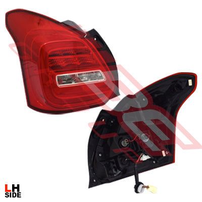 REAR LAMP - L/H - LED - TO SUIT - SUZUKI SWIFT 2017-