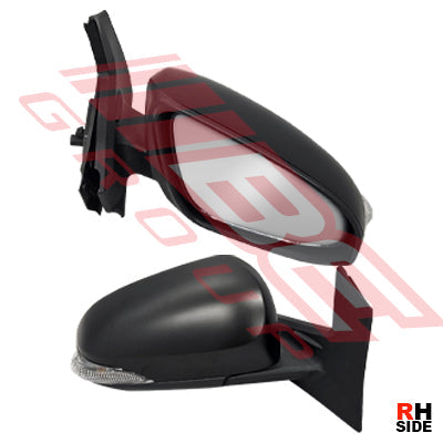 DOOR MIRROR - R/H - TOYOTA PRIUS C/AQUA - NHP10 - 5DR H/B - 2011-