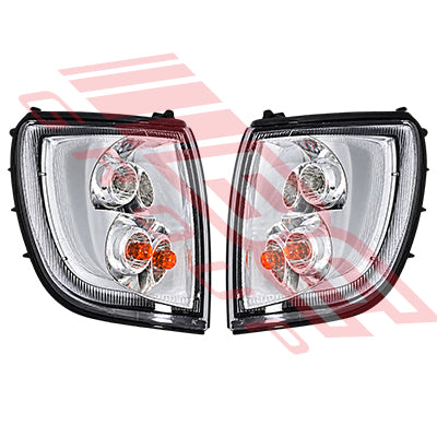 8126097-10PG - CORNER LAMP - SET - CRYSTAL- TWIN BULB TYPE - TO SUIT - TOYOTA HILUX SURF - KZN185 - 99- F/LIFT