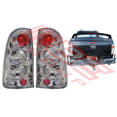 8128198-55PG - REAR LAMP SET - L&R - CHROMED STYLE TO SUIT - TOYOTA HILUX 2005-