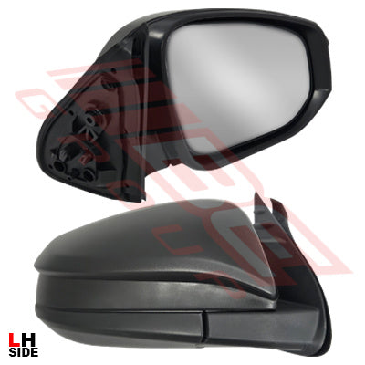 DOOR MIRROR - L/H - BLACK - MANUAL TYPE - TOYOTA HILUX 2015-