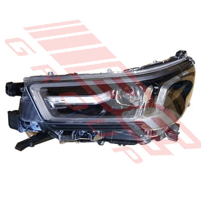 8128294-21 - HEADLAMP - L/H - GREY/BLACK - ELECTRIC - W/LED DRL - W/MOTOR - TO SUIT - TOYOTA HILUX 2020-  SR5 FACELIFT