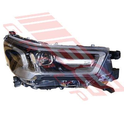 8128294-22 - HEADLAMP - R/H - GREY/BLACK - ELECTRIC - W/LED DRL - W/MOTOR - TO SUIT - TOYOTA HILUX 2020-  SR5 FACELIFT