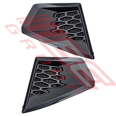 FRONT BUMPER SIDE GARNISH COVER - SET - L&R - W/OUT DRL - TO SUIT - TOYOTA HILUX 2026- ADVENTURE