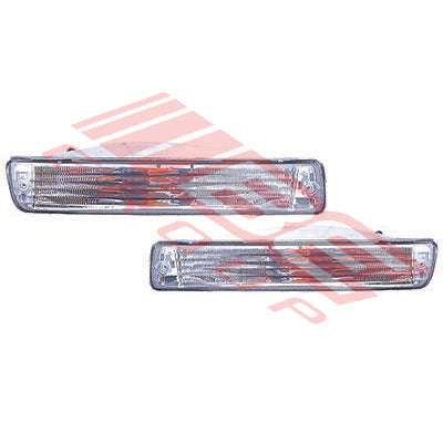 8132097-70PG - FRONT LAMP SET - L&R - CRYSTAL CLEAR TYPE TO SUIT - TOYOTA LAND CRUISER FJ80 1993-