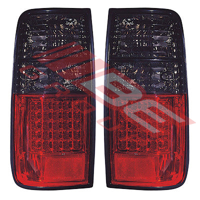 8132098-90PG - REAR LAMP SET - L&R - SMOKE/RED - LED TYPE TO SUIT - TOYOTA LAND CRUISER FJ82 1990-