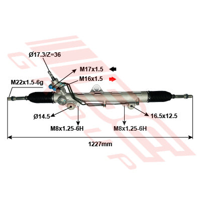 8133133-01 - STEERING RACK - RHD - TO SUIT - TOYOTA LAND CRUISER J200  2007-