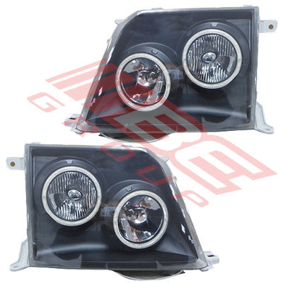 8136094-90PG - HEADLAMP SET - L&R - LED - BLACK - LHD OFFROAD/SHOW USE ONLY TO SUIT - TOYOTA PRADO J95 1996-