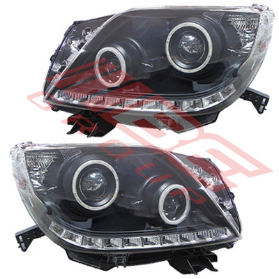 8136294-90PG - HEADLAMP SET - L&R - LED - BLACK TO SUIT - TOYOTA PRADO KZJ150 2009-