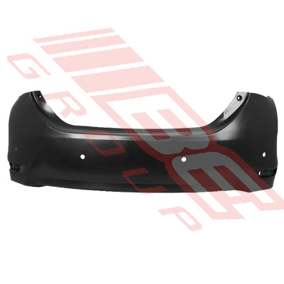 8179495-06 - REAR BUMPER - MAT/BLACK - W/4 SENSOR HOLES - TO SUIT - TOYOTA COROLLA 2014- SEDAN