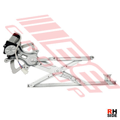 WINDOW REGULATOR - FRONT DOOR - R/H - ELECTRIC - W/MOTOR - 2 PIN - TOYOTA HIACE 2004-