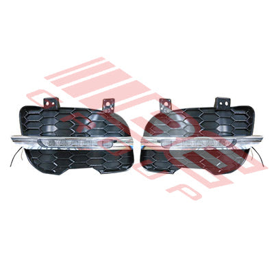 8194194-74PG - FOG LAMP COVER SET - L&R - WITH DAYTIME RUNNING LAMP LED TO SUIT - TOYOTA HIACE 2004-  NARROW