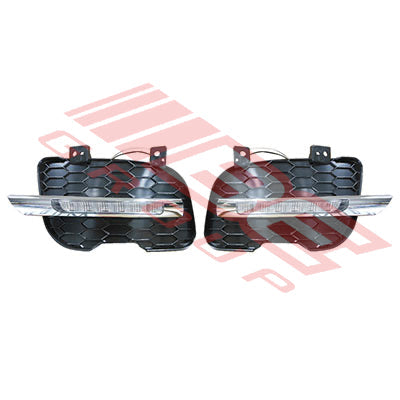 8194194-75PG - FOG LAMP COVER SET - L&R - WITH DAYTIME RUNNING LAMP LED TO SUIT - TOYOTA HIACE 2004-  WIDE