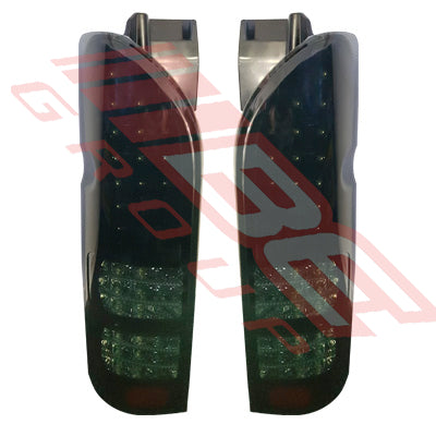 8194198-51PG - REAR LAMP - SET - L&R - BLACK - LED - SMOKEY LENS - TO SUIT - TOYOTA HIACE 2004-