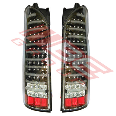 8194198-54PG - REAR LAMP - SET - L&R - FULL LED - BLACK TO SUIT - TOYOTA HIACE 2004-