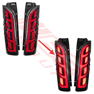 8194198-68PG - REAR LAMP - SET - L&R - LED - RED CHILI TYPE - TO SUIT - TOYOTA HIACE 2004-