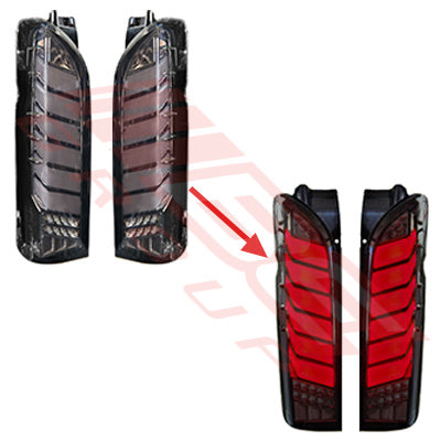 8194198-70PG - REAR LAMP - SET - L&R - LED - SMOKEY - TO SUIT - TOYOTA HIACE 2004-