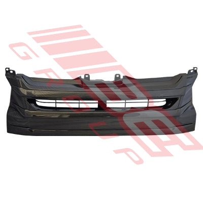 GRILLE - PLASTIC CARBON DESIGN - WIDE - 3 BAR TYPE - TO SUIT - TOYOTA HIACE 2014-  F/LIFT LATE
