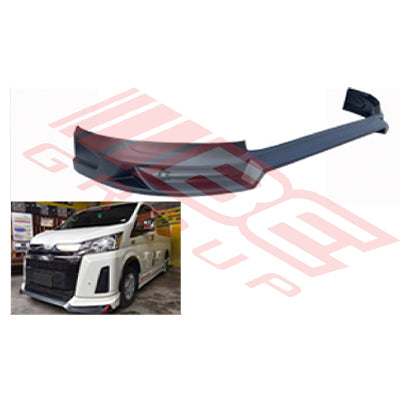 FRONT BUMPER LIP SPOILER - ABS - SHORT WHEEL BASE - TO SUIT - TOYOTA HIACE 2019-