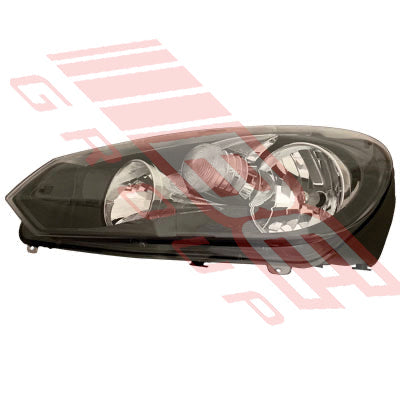 9525094-1G - HEADLAMP - L/H - ELECTRIC - BLACK - H-TYPE - TO SUIT - VW GOLF MK6 5K 2008- 2012