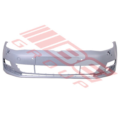 9525190-00CF - FRONT BUMPER - PRIMED GREY - W/SENSOR & WASHER HOLES - CERTIFIED - TO SUIT - VW GOLF MK7 5G 2012- 2020