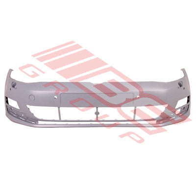 9525190-01CF - FRONT BUMPER - PRIMED GREY - W/4 SENSOR & WASHER JET AND PARK ASSIST - CERTIFIED - TO SUIT - VW GOLF MK7 5G 2012- 2020