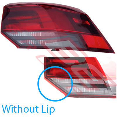 REAR LAMP - R/H - LED TYPE (WITHOUT LIP) - TO SUIT - VW GOLF MK8 2020-