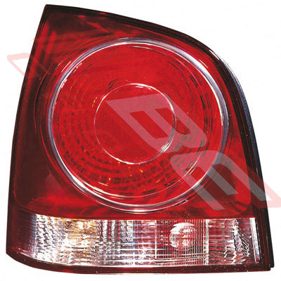 REAR LAMP - L/H - RED REFLECTOR - VW POLO MK4 9Q 2005-2009
