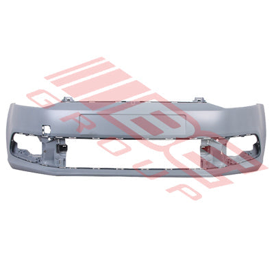 9528490-10CF - FRONT BUMPER - PRIMED GREY - W/OUT WASHER HOLE - CERTIFIED - TO SUIT - VW POLO MK5 6C 2014- 2017 FACELIFT