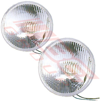 SL-3304 - HEADLAMP SET - 2PCS - SEMI SEALED - 7" ROUND - TO SUIT - H4 P43T 7INCH 3PIN