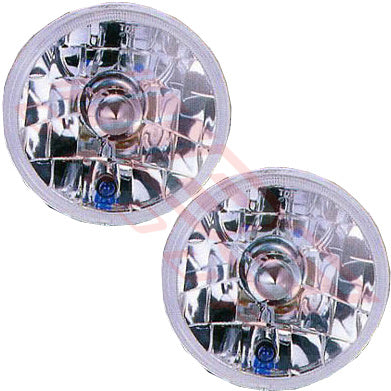 SL-3311 - HEADLAMP SET - 2PCS - SEMI SEALED - W/O HALO RING  5 3/4" - CLEAR - TO SUIT - H4 P43T 5 æINCH 12V 5W 3PIN