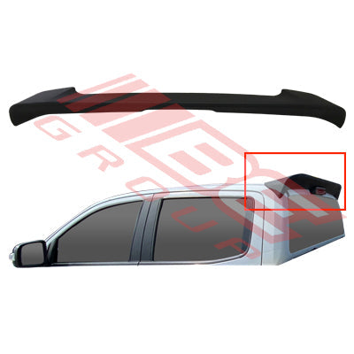 SP-25882 - SPOILER - W/OUT LED LIGHT - BLACK - TO SUIT - FORD RANGER PX1 PX2 PX3 2012-