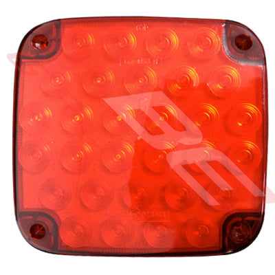 LED-24VR1 - LED TRUCK LAMP - UNIVERSAL - RED - TO SUIT - 24V - 6.5x6.3x0.98" 