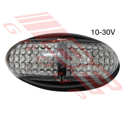LED-SM-AR - LED SIDE LAMP - 1PIECE - AMBER/RED - 10-30V - TO SUIT - UNIVERSAL - OVAL