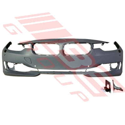 0062390-02 - FRONT BUMPER - WITH H/L WASH - W/OUT P.D.C., PASSIST - TO SUIT - BMW 3'S F30 2012- SEDAN