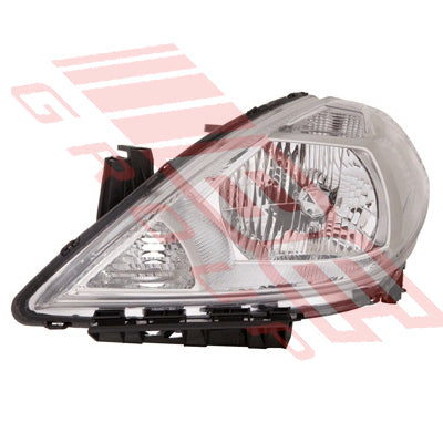 1601894-01 - HEADLAMP - L/H - CHROME - MANUAL - TO SUIT - NISSAN TIIDA - C11 - 5DR H/B - 2005- EARLY