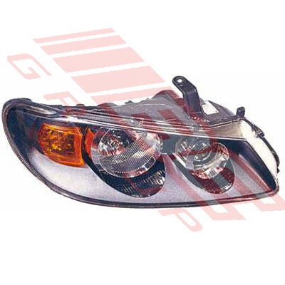 1612094-52G - HEADLAMP - R/H - BLACK - W/INDICATOR - TO SUIT - NISSAN SENTRA/PULSAR N16 2002- F/L