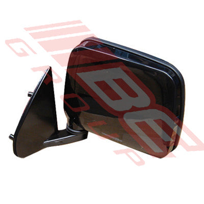 1642016-1 - DOOR MIRROR - L/H - BLACK - CORNER MOUNT - TO SUIT - NISSAN NAVARA D21/D22 1986-