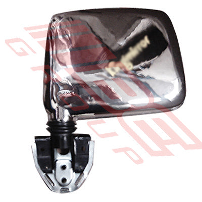 1642016-7 - DOOR MIRROR - L/H - CHROME - DOOR MOUNT - TO SUIT - NISSAN NAVARA D21 1986-92
