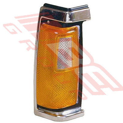 1642097-2 - CORNER LAMP - R/H - CHROME/BLACK TRIM - TO SUIT - NISSAN NAVARA D21 1986-89