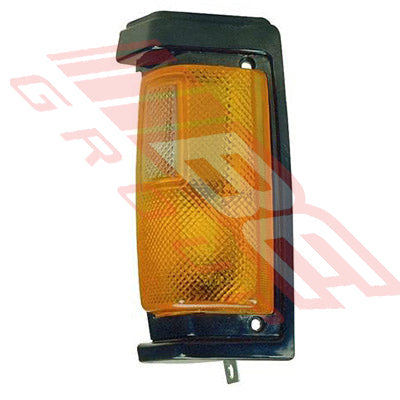 1642097-3 - CORNER LAMP - L/H - BLACK TRIM - AMBER - TO SUIT - NISSAN NAVARA D21 1986-89