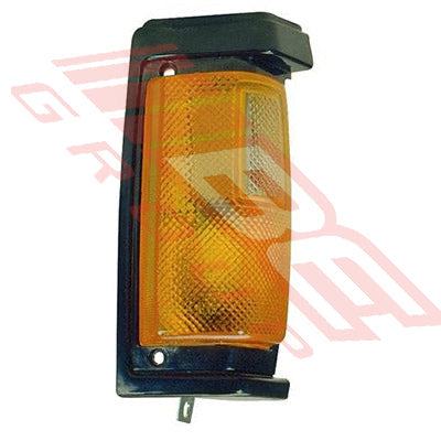 1642097-4 - CORNER LAMP - R/H - BLACK TRIM - AMBER - TO SUIT - NISSAN NAVARA D21 1986-89
