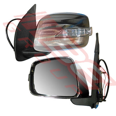 1645316-5 - DOOR MIRROR - L/H - ELECTRIC - W/UPPER/LED - CHROME - TO SUIT - NISSAN NAVARA D40 2005-07