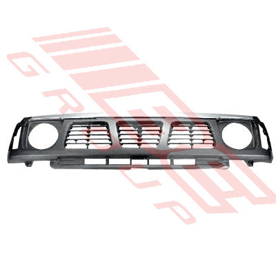 1646099-5 - GRILLE - CHRM/SLVR/BLK/GREY RND H/L - TO SUIT - NISSAN PATROL Y60 1989-97