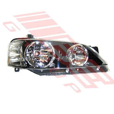 2569294-2G - HEADLAMP - R/H - BLACK REFLECTOR TYPE - TO SUIT - FORD FALCON BA/BF1 2003-