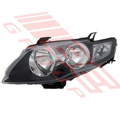 2569494-1G - HEADLAMP - L/H - BLACK - TO SUIT - FORD FALCON FG 2008-