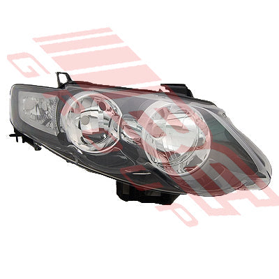 2569494-6G - HEADLAMP - R/H - MANUAL - BLACK - TO SUIT - FORD FALCON FG 2008- XR