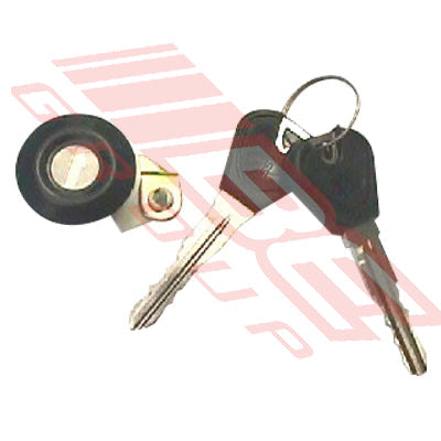 2574061-73 - DOOR LOCK - WITH KEY - L/H - BLK TRIM - TO SUIT - FORD LASER BG SDN-H/B 1990-94