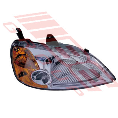 2942094-4G - HEADLAMP - R/H - MANUAL - TO SUIT - HONDA CIVIC ES 4DR SEDAN 2000-