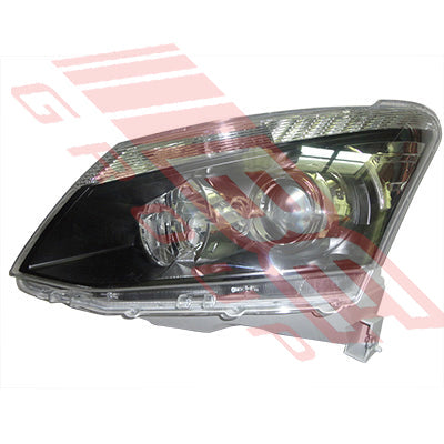 3053394-01 - HEADLAMP - L/H - BLACK - TO SUIT - ISUZU D-MAX P/UP 2012-